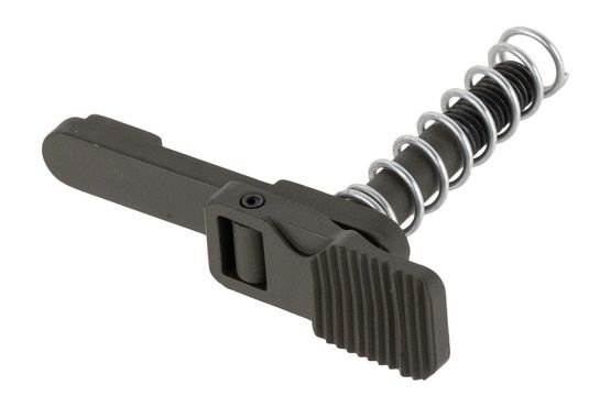 Forward Controls Design Ambidextrous Magazine Release with Extended Serrated Lever in ODG